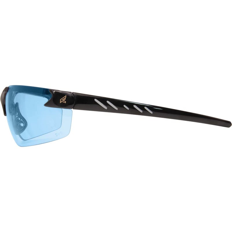 Edge DZ113VS-G2 Zorge G2 Wrap-Around Anti-Fog/Vapor Shield Safety Glasses, Anti-Scratch, Non-Slip, UV 400, Military Grade, ANSI/ISEA & MCEPS Compliant, 5.04" Wide, Black Frame/Light Blue Lens - Image 3
